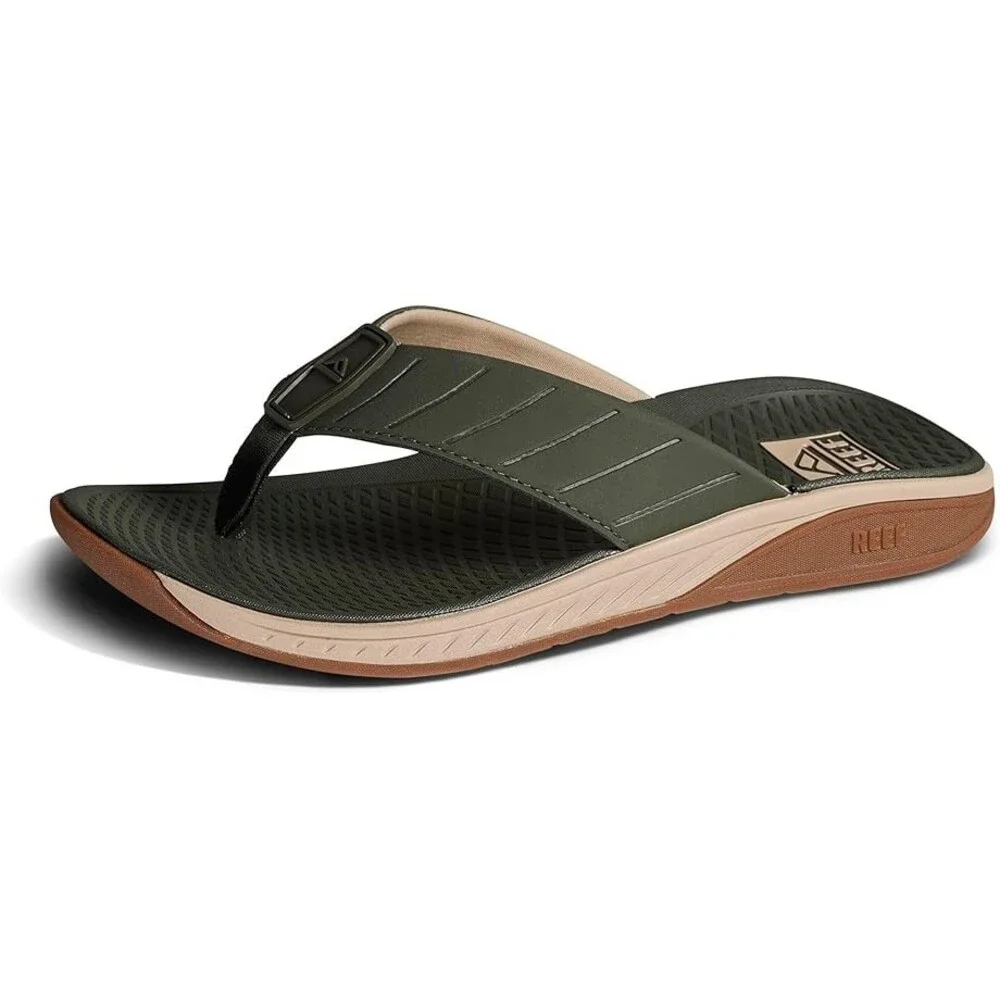 Reef The Deckhand CJ5728 Flip Flop Sandals Men's 8 Olive Water Friendly DAB130